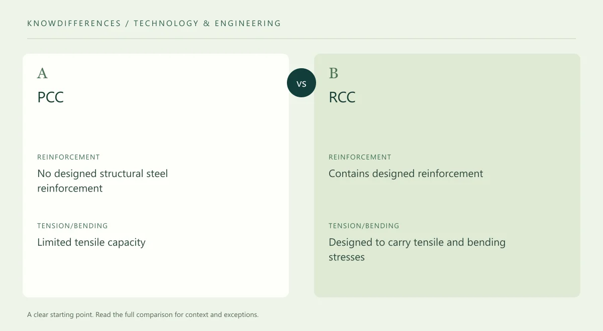 PCC and RCC: Reinforcement compared side by side