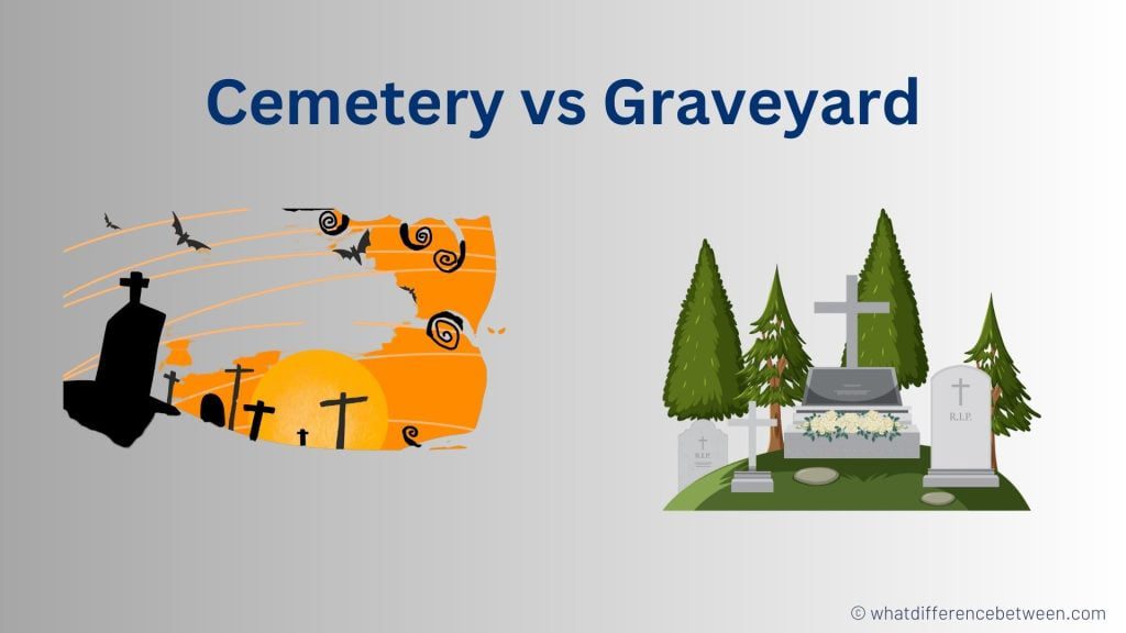 difference between Cemetery and Graveyard