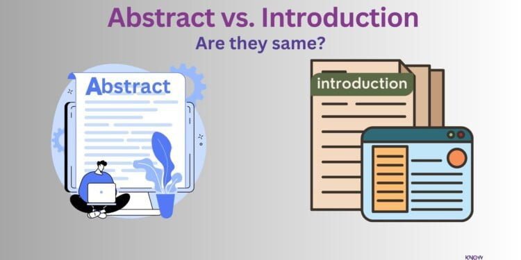 what is the difference between abstract and introduction in a research paper