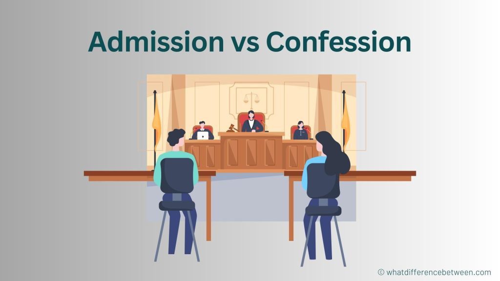 Difference Between Admission and Confession