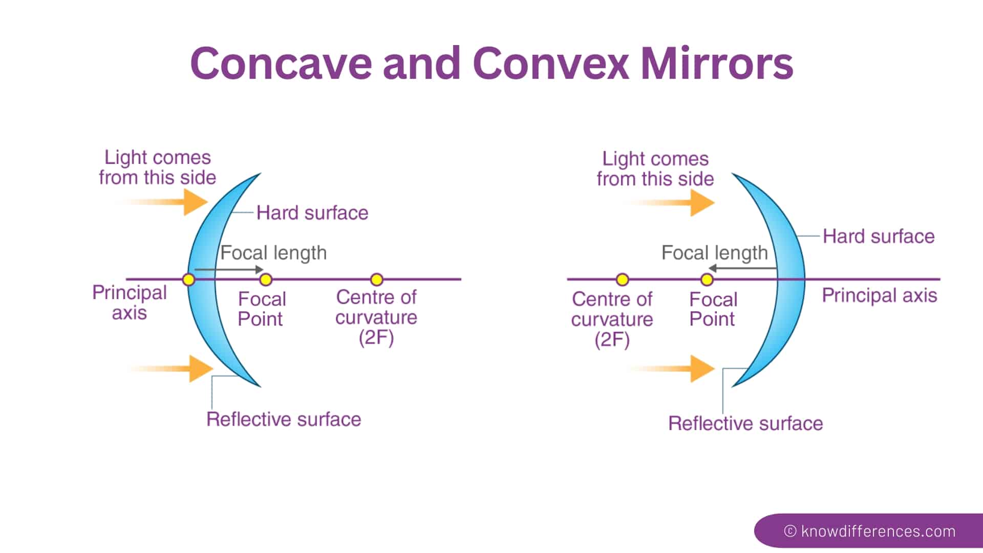 Difference Between Concave And Convex Mirror