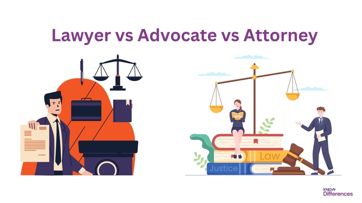 Difference Between a Lawyer, Attorney and Advocate