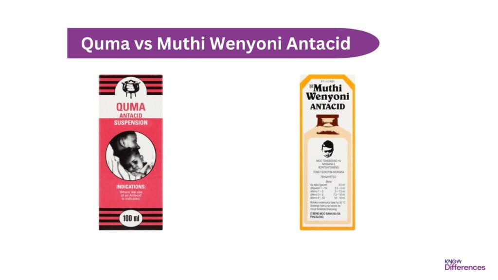 Difference Between Quma and Muthi Wenyoni Antacid 100ml