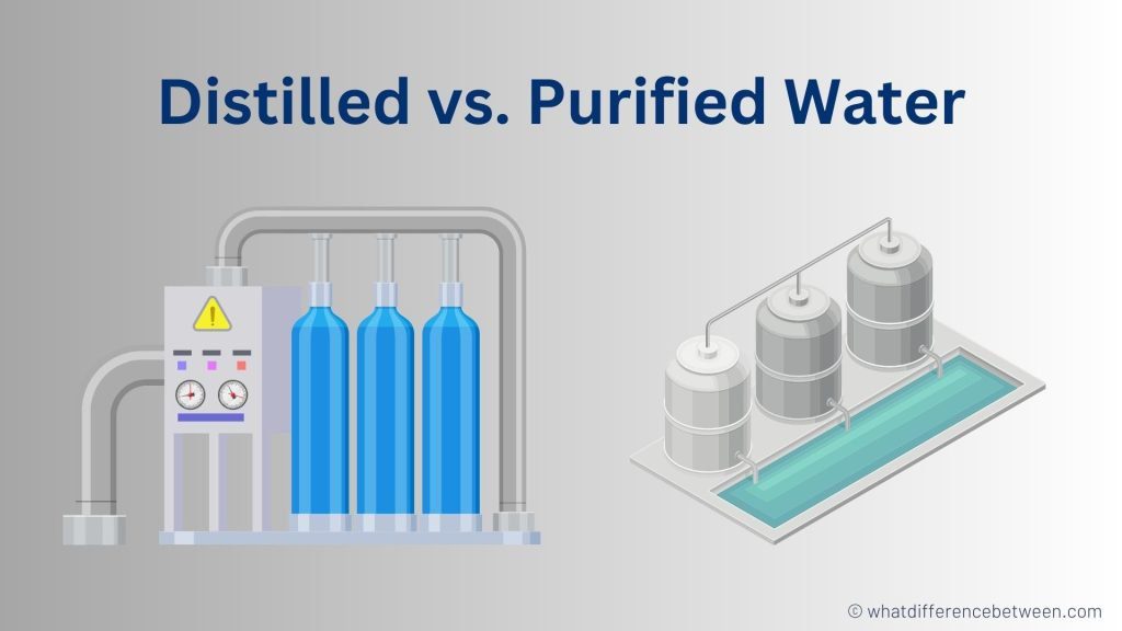 Difference between distilled and purified water